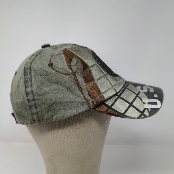 Eagle Crest U.S. Army Strapback Hat Gray OSFM Embroidered Logo - Picture 7 of 12